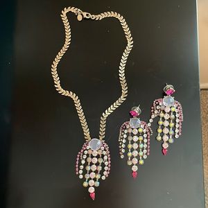 Express necklace and matching earrings
